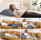 Knee Wedge Pillow for Post-Surgery Recovery-Leg Elevation Support for Sleep Position, Alleviating Lower Back & Hip Pain Enhancing Circulation in Ankles Legs Triangle Pillow with Removable Cover - Image 4