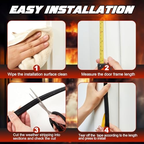 2 Rolls Fire/Smoke Gasket Seal with Groove, 0.5" W X 0.25" H X 18' L, Black - Image 5
