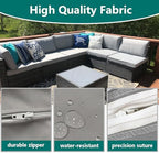 FLYMEI Patio Cushion Covers 20x20x2, Grey, 4Packs - Image 4