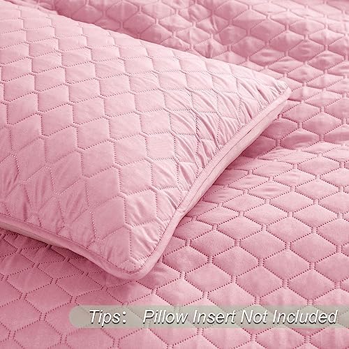 Exclusivo Mezcla Reversible King Size Quilt Bedding Set, Bright Pink - Image 5