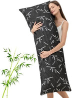 Primesoft Full Body Pillow with Removable Pillowcase for Adults,（Memory Foam Filling）（Long Pillow for Side Sleepers） （Fluffy and Firm）（Adjustable Filling）（20×54 Inch，Black） by Primesoft