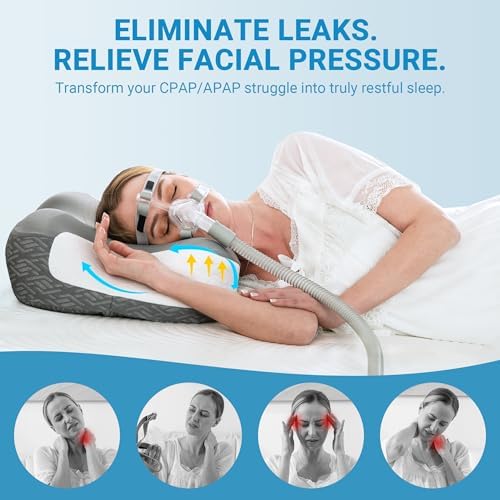 Elviros Cervical CPAP Pillow for Users to Reduce Air Leaks &Mask Pressure - Image 5