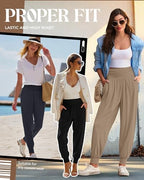 Ficerd 3 Pack Women's Joggers Loose Yoga Pants with Pockets - Image 2