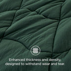 Bedsure Twin XL Comforter - Twin XL Duvet Insert for All Season, Ultra-Soft Quilted Down Alternative Comforter, Blanket for Bed with 4 Tabs, Machine Washabl, Dark Green, 68x92 in - Image 4