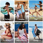 Dock & Bay Kid's Towel - for Beach Use - Quick Dry, Sand Free - Compact, Lightweight - 100% Recycled - Includes Bag - Summer - Cool Lagoon, Large (160x90cm, 63x35) - Image 4