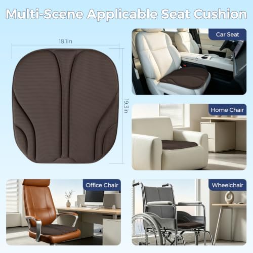 BABUR Thin Memory Foam Seat Cushion - Non-Slip Car Seat Pad for Driving - Image 2