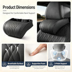 Universal Memory Foam Car Headrest Neck Pillow (White,2) - Image 4
