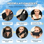 Airplane Sleep System, Eye Mask & Blanket, Long Flight Essentials - Image 4