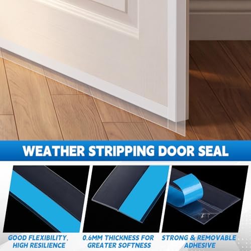 10 Rolls 20 ft X1'' Weather Stripping Clear Silicone Door Seal - Image 3