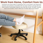 Ergonomic Adjustable Under Desk Footrest,Ottoman with Wheels - Image 7