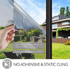 HIDBEA One Way Privacy Window Film,Heat Blocking, Silver,35.4in x 32.8ft - Image 5