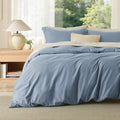 Bedsure Oversized King Duvet Cover, Double Brushed Bedding Set, Dusty Blue by BEDSURE