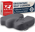 5 STARS UNITED Seat Cushion - Memory Foam Chair Cushion for Tailbone Pain Relief - Ergonomic Support for Coccyx, Sciatica & Butt - Office, Desk & Gaming Chair, Car Seat, Wheelchair, Airplane, D Gray by 5STARSUNITED
