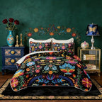 HOSIMA Bohemia Style Floral Quilt Full for Adult Women with 2 Pillowcases. by HOSIMA