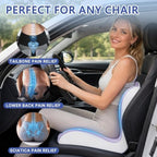 X Large Seat Cushion Office Chair and Car with Lumbar Support Pillow - Image 3