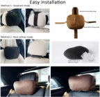 2Pcs Car Neck Pillows for headrests,for Travel Interior Accessories and Suede Support Head Pillows，Balance Neck Pillow Designed to Relieve Neck Pain and Muscle Tension.（White） - Image 3
