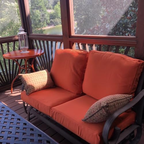 FLYMEI Patio Cushion Covers 21x19x3, Spice, 4Packs - Image 7