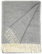 Alpaca Home - 100% Pure Baby Alpaca Eco Herringbone Sofa Throw Blanket, 71" X 51" (Grey)… by AlpacaHome