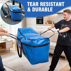 6 Packs 60 Gallon Heavy Duty Moving Storage Bag Foldable Duffle with Zipper 4 Reinforced Handles and See Through Window Waterproof Dustproof Organizer for Home Moving Travel - Image 7