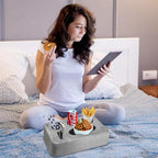 Couch Bed Cup Holder Pillow, Nisdoing 5 Hole Couch Drink Holder! Keep Drinks Hand Side and KeepTemp, Prevent Spills and Use Anywhere. Cup Holder for Couch, Bed,Camping,RV,Car,Beach. Gray - Image 3