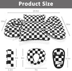 DILIMI Infant Car Seat Insert, Baby Car Seat Head Support with Removable Headrest, Adjustable Newborn Car Seat Cushion with3 Strap Paddings for Stroller, Swing, Bouncers, Black Lattice - Image 4