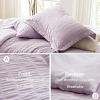 Seersucker Lavender California King Comforter Set, 7-Piece Bed in a Bag - Image 6