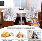 CRFATOP RV Dinette Cushion Covers Soft 4pc Camper Booth Seat Slipcover,37 - Image 3