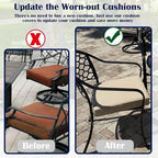 FLYMEI Patio Cushion Covers 22x20x4, Beige, 4Packs - Image 6