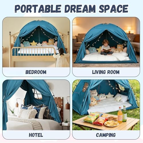 Bed Tent Twin and Full for Kids, Canopy Privacy Sleep Tent Indoor Bunk - Image 7