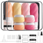 LitBear Silk Sleep Mask Pink and TSA Approved Travel Bottles for Toiletries Pink - Image 3