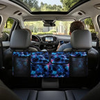UNICEU Tie-Dye Print Trunk Organizer for Suv Foldable Easy Install Backseat Trunk Organizer with 4 Pockets Large Capacity Car Interior Accessories - Image 3