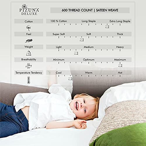Pizuna Pure 100% Cotton Full Flat Sheet 600 Thread Count Light Pink - Image 4