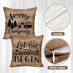 Britimes RV Dinette Cushion Covers Set, 6 Pack, for Camper, Rustic Wood - Image 6