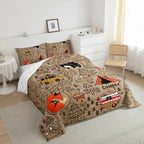 Erosebridal Camping Themed Toddler Bedding Set,RV Camper Comforter Set for Kids Boys Girls Bedroom Decor,Forest Bear Fox Owl Bed Set Travel Trailer Bunk Bedding Comforter Sets,1 Pillowcase - Image 3