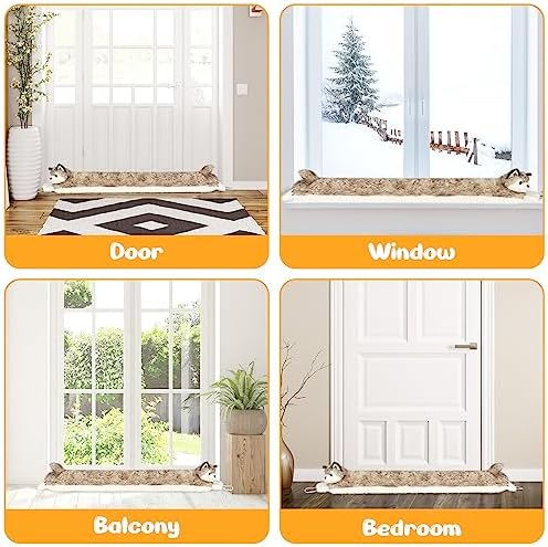 NABOWAN Under Door Draft Stopper 38 inch - Adorable Dog Heavy Duty Under Door Draft Blocker for Door & Window, Animal Draft Stoppers for Bottom of Door - Image 3