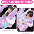 Travel Pillow, Travel Pillow for Kids, Sleeper Hold Pillow Travel, Removable U-Shaped Pillow for Adults and Children to Support Head and Body in The Back Seat of Long Car Trips (DCPurple) - Image 4