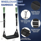 Upgrade Wheelchair Foot Rest Hammock - Adjustable Height Anti-Slip Anti-Squeeze Leg Support Sling with Rigid Base for Wheelchair, Rollator, Walker Footrest Replacement Essential Accessories - Image 5