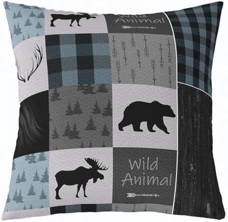 Feelyou Rustic Bear Throw Pillow Covers Decorative 18" x 18" Inches - Image 5