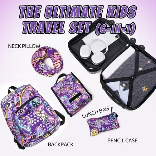 16’’ Kid’s Luggage Set with Spinner Wheels, Hardside with Suitcases,6 Piece - Image 5