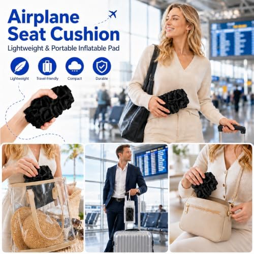 Travel Cushion Airplane Seat, Inflatable Airplane Seat Cushion - Image 5