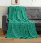 Utopia Bedding 100% Cotton Waffle Blanket Queen Emerald Green, 90x90 Inch - Image 4