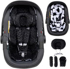 THE KENKYO Infant Car Seat Insert with Extra Headrest for Preemie to Toddler, Adjustable Baby Car Seat Head Support with Shoulder Pads, Breathable Air Mesh & Mink Dot Newborn Carseat Insert by THEKENKYO