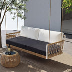 Outdoor Bench Cushion Waterproof with Memory Foam,Patio Bench Cushions for Outdoor/Indoor Furniture Porch Swing Cushion with Handle and Adjustable Strap,Dark Gray Grey,36x18 Inch - Image 7