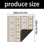 Picnic Ground Mat for Camping and Park Seating, 200 X 200 Cm Quilted Outdoor Mat with Easy Carry Storage Design Camping Picnic Blanket Ground Cover Tent Floor Pad Quilted Grass Foldable Travel Damp - Image 3