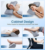 Demelon Cervical Neck Pillows for Pain Relief Sleeping, High-Density Memory Foam Pillow Neck for Bolster Support and Shoulder Relaxer, Decompression Devices Orthopedic Roll Pillow for Bed Office - Image 5