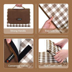 HX&OD Picnic Blanket Outdoor Extra Large Picnic Mat 80"X60" Camping Blanket Beach Blanket Foldable Waterproof Sand Mat Hiking Travel Family Concerts(Brown) (Pack of 2) - Image 4