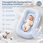 Baby Lounger, Infant Support Cushion 0-24 Months, Light Blue - Image 2