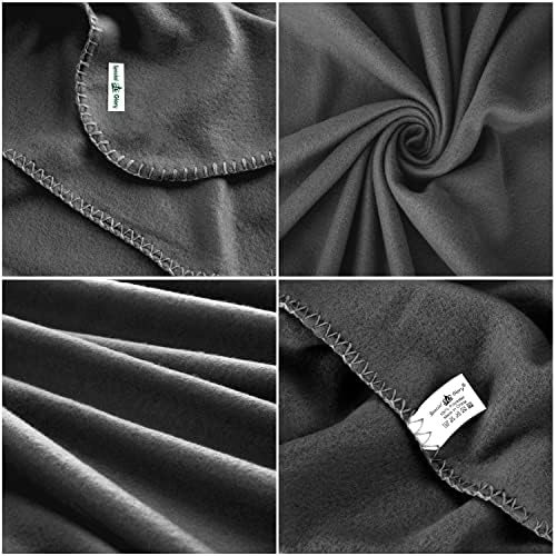Fleece Throw Blankets Bulk Fleece Blankets Solid Wholesale Lightweight Warm Soft for Pet Bed Sofa Couch Office Wedding Gifts Travel Seasons (Black, Pack of 6-50x60 Inches) - Image 3