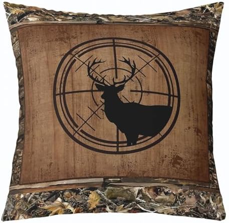Feelyou Bear Deer Throw Pillow Covers Soft 16" x 16" - Image 3