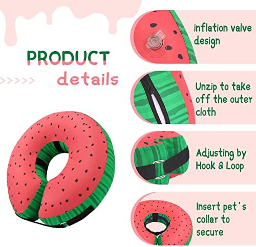Supet Inflatable Dog Donut Collar Alternative After Surgery For Neuter, Soft Non-Stick Fabric Recovery E Collar For Small Medium Large Dogs - Image 6